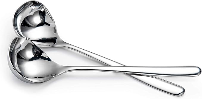 IMEEA 8-Inch Stainless Steel Sauce Ladle with Long Handle, Small Serving Ladle for Gravy, Dressing & Toppings, Set of 4 - Image 8
