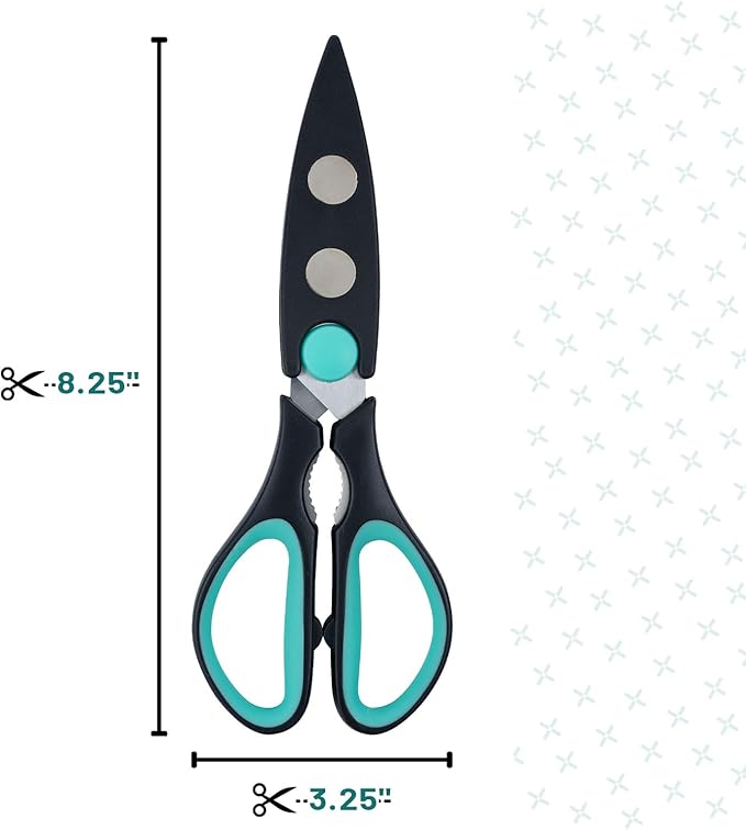 Mr. Pen- All Purpose Kitchen Shears with Protective Sheath, 8 Inch, Dishwasher Safe, Stainless Steel Food Scissors with Micro-Serrated Blades, Soft Grip Comfort Handle, Durable Utility Kitchen Shears - Image 2