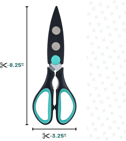 Mr. Pen- All Purpose Kitchen Shears with Protective Sheath, 8 Inch, Dishwasher Safe, Stainless Steel Food Scissors with Micro-Serrated Blades, Soft Grip Comfort Handle, Durable Utility Kitchen Shears - Image 2