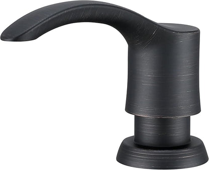 GAGALIFE Kitchen Sink Soap Dispenser with 17 Ounce Large Bottle (Oil-Rubbed Bronze), Built in Sink Soap Dispenser Soap Dispenser for Kitchen Sink Refill from Top, G080ORB