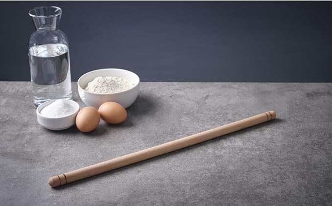 Beech Wood Non-Stick Oil Rolling Pin -Turkish Oklava-Infused Smooth Surface for Dough, Cookies, Pastry, Pizza & Bread – Traditional 18.7 Inch (48 cm) Kitchen Roller for Home & Professional Bakers - Image 6