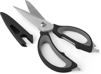 Farberware 4-in-1 Kitchen Shears, 2-Piece, Black and Gray