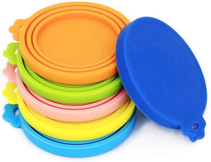 Comtim Pet Can Covers/6 Pack Silicone Dog Cat Food Can Lids/Universal Size Fit Most Standard Size Cans by COMTIM