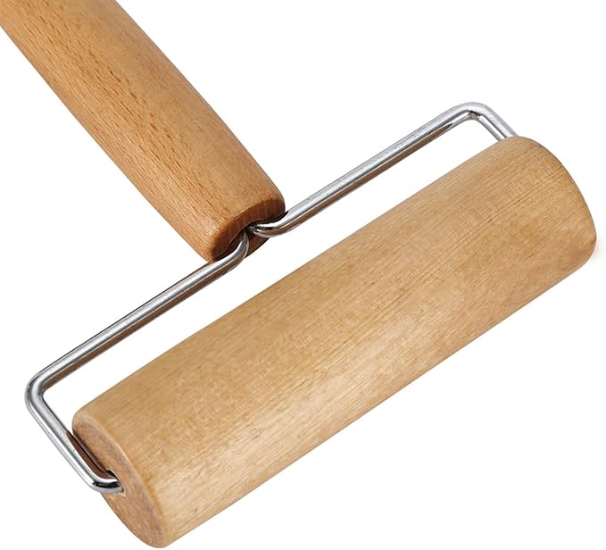 Small Rolling Pin, Pizza Dough Roller, Non Stick Wood Pastry Roller, Kitchen Wooden Rolling Pins for Baking Cooking Cookie Bread Tortilla Dumpling Fondant Clay (Style 1) - Image 8