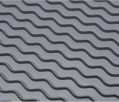 ZLR 2 Pcs Silicone Dish Drying Mat & Heat Resistant Trivet (12" x 16") - Waterproof Counter Protector for Coffee Maker - Non-Slip, BPA Free Kitchen Pad, Easy Clean Dishwasher Safe (Dark Gray) - Image 7