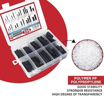 326PCS Roll Pin Set - 24 Sizes Spring Dowel Tension Roll Pins - 1/8 1/4 3/8 1/16 5/64 3/32 5/16 5/32 7/32 Split Expansion Pin Assortment Kit for Home Improvement - Image 5