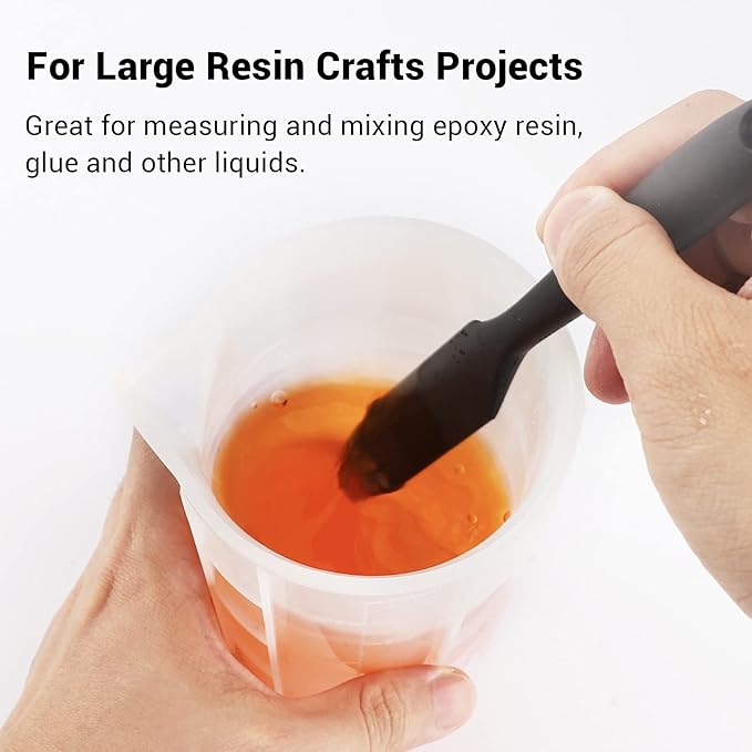 Gartful 300ml Mixing Cups for Epoxy Resin, 4PCS Extra Large Silicone Measuring Cups, Reusable, Durable Pour Tool for Casting Molds, Making Stain Jewelry & Cup, Acrylic Paint Pouring, DIY, Art, Craft