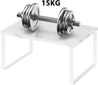 NEX Kitchen Counter Shelf, Stackable Cabinet Shelf Organizers Expandable Countertop Shelf for Pantry, Set of 4, White - Image 7