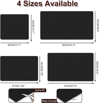 BLESWIN Dish Drying Mat for Kitchen, 16'' x 24'' Coffee Bar Mat for Countertops, Coffee Station Mats with Non-slip Rubber Backed, Absorbent Dish Dying Mat for Kitchen Counter, Black