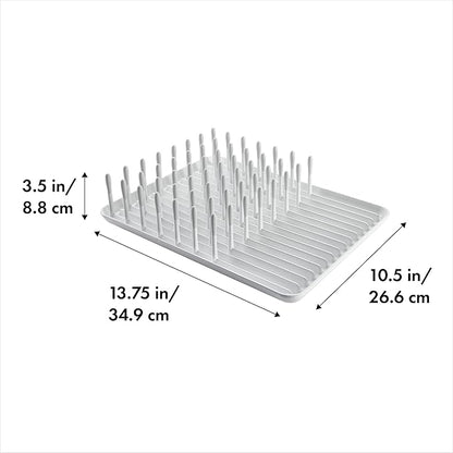 OXO Good Grips Compact Dish Rack Biscuit | For Dishware | 13-3/4 x 10-3/8 x 3-1/2 Inch | Non-Skid Feet | Pack of 4 - Image 2