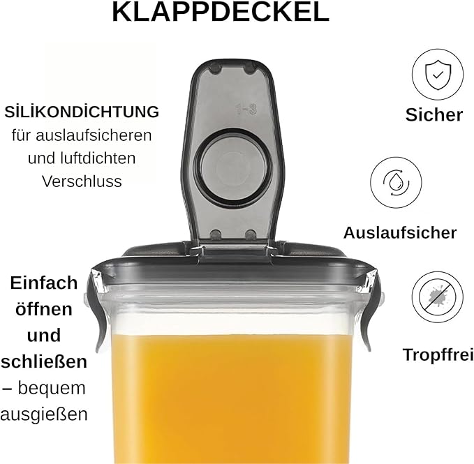 LocknLock Aqua Fridge Door Water Jug | Clear Pitcher | BPA Free Plastic Pitcher with Lid | 2 Quart Pitcher with Lid for Water, Juice, Tea & More Beverages, Gray - Image 2