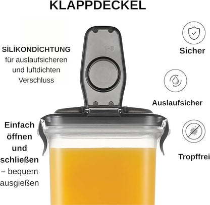 LocknLock Aqua Fridge Door Water Jug | Clear Pitcher | BPA Free Plastic Pitcher with Lid | 2 Quart Pitcher with Lid for Water, Juice, Tea & More Beverages, Gray - Image 2