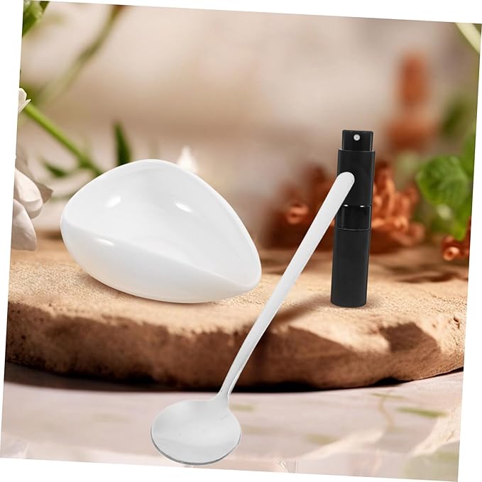 Zerodeko 3 Pcs Ceramic Tea with Coffee Beans Tray Single Dosing Bowl and Spray Bottle for Tea and Coffee Preparation Porcelain Cha He for Enthusiasts
