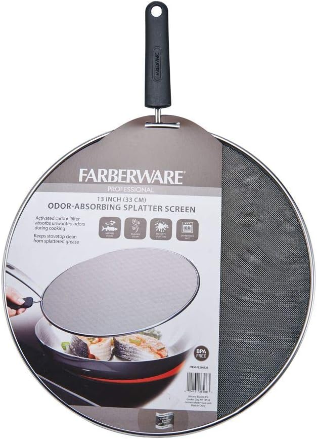 Farberware Professional Stainless Steel Odor Absorbing Splatter Screen, 13-Inch - Image 3