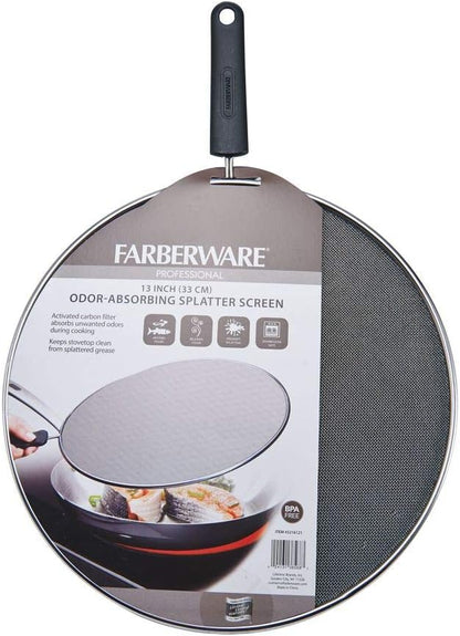 Farberware Professional Stainless Steel Odor Absorbing Splatter Screen, 13-Inch - Image 3