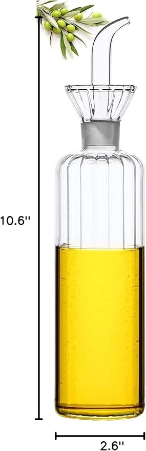 HAIZEEN 16 oz/480ml Non-Drip Olive Oil Dispenser Bottle 100% Glass Oil Carafe Decanter for Kitchen Oil & Vinegar Cruet for Cooking & BBQ - Image 7