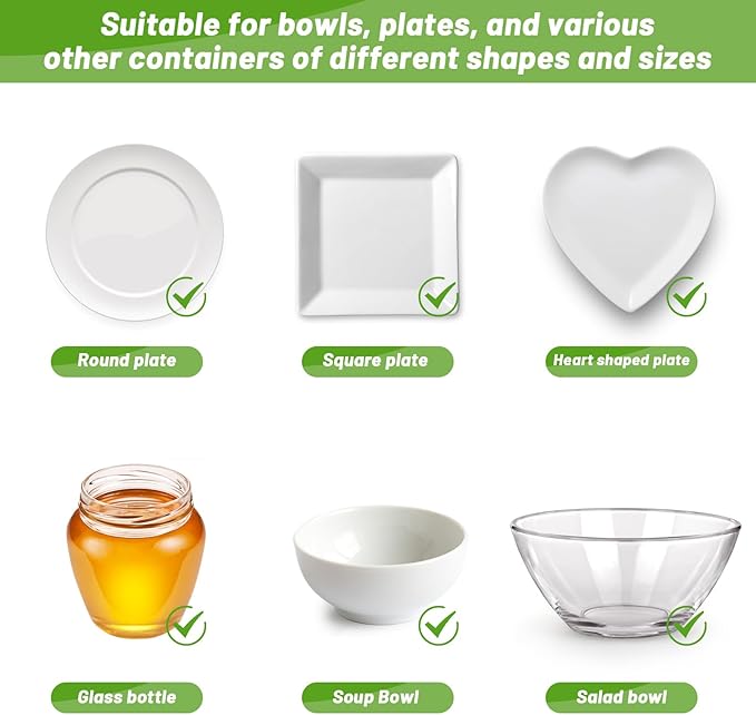 90Pcs Reusable Elastic Food Bowl Storage Covers, Sublaga Bowl Covers, Variety of 5 Translucent Stretchable Sizes and Colorful Dish Plate Covers, Alternative to foil, Plastic Wrap,BPA Free - Image 4
