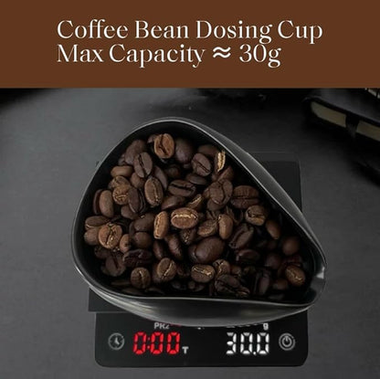 Coffee Bean Dosing Cup and Spray Bottle Set, Ceramic Single Dosing Tray for Coffee&Tea, Dosing Vessel Espresso Accessories for Coffee Bar, Black - Image 3