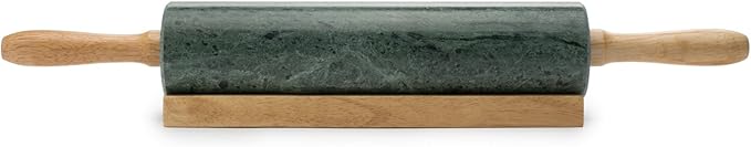 Fox Run Marble Rolling Pin and Base, Green 2.5 x 18 x 3 inches - Image 3