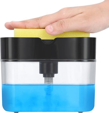 New 2026 Version Premium Quality Dish Soap Dispenser - Countertop Kitchen Soap Dispenser, Sink Dish Washing Soap Dispenser 13 Ounces (Sponge Included) by LIFEEZY