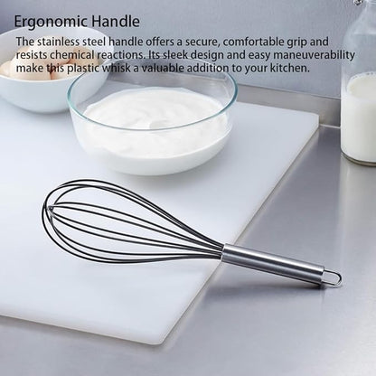 Silicone Whisk set of 3, 8+10+12in Kitchen Balloon Wire Whisks, Hand Egg Mixer Beater for Cooking