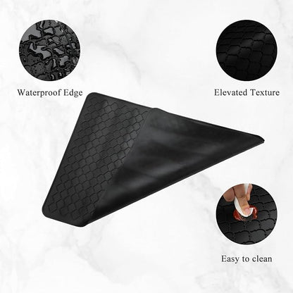 Silicone Stove Top Cover for Electric Stove- Range Covers for Electric Stove,Silicone XXL Dish Drying Mat, Glass Cooktop Covers Flat RV Range top Mats (Black, 20"x28")