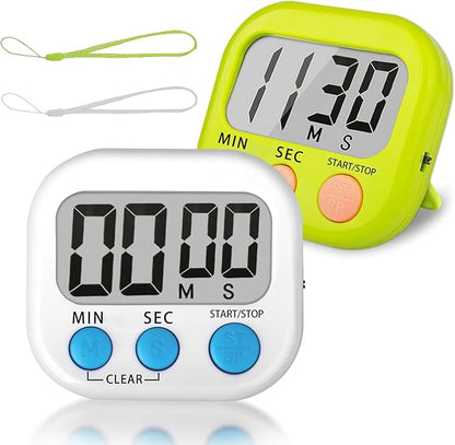 ZILLEEN Classroom Timer for Kids Teachers 2 Pack Digital Timers, White & Green by ZILLEEN