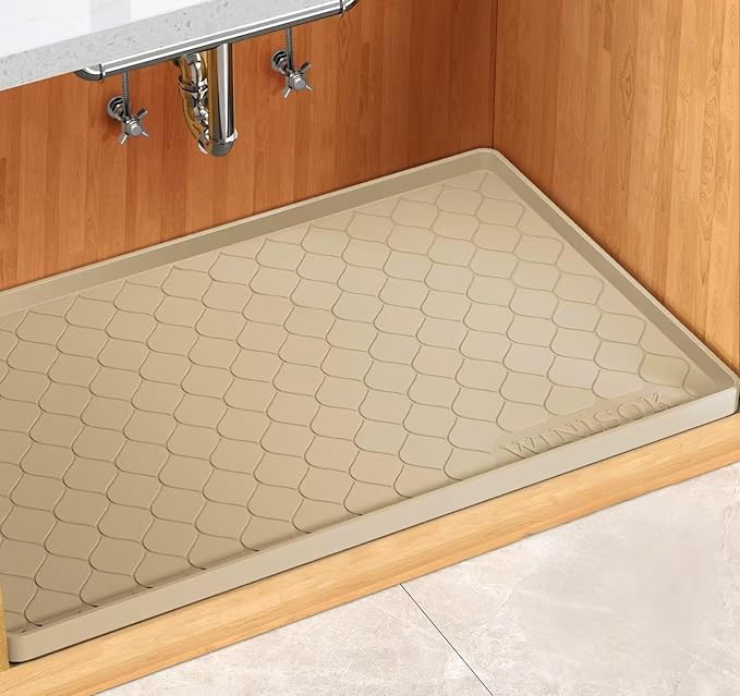 Winisok Silicone Under Sink Mat 40" x 19", Kitchen Essentials and Gadgets, Shelf Liner and Cabinet Protector, Home Organizers and Storage, Waterproof Bathroom Tray by Winisok