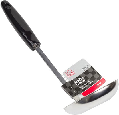 Chef Craft Select Cooking Ladle, 11.5 inch, Stainless Steel/Black (Pack of 2) - Image 2
