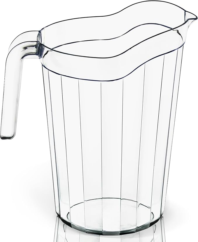 DecorRack 6 Pack - 75 oz Polycarbonate Plastic Pitcher Beverage Dispenser with Pour Spout Shatterproof Catering and Restaurant Serveware for Cold Drinks, Water, Lemonade, Beer, and Sangria (6 Pack) - Image 4