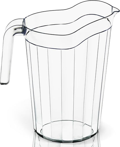 DecorRack 6 Pack - 75 oz Polycarbonate Plastic Pitcher Beverage Dispenser with Pour Spout Shatterproof Catering and Restaurant Serveware for Cold Drinks, Water, Lemonade, Beer, and Sangria (6 Pack) - Image 4