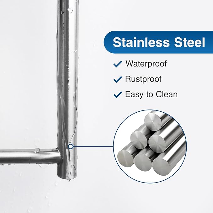 Paper Towel Holder - Self-Adhesive or Drilling, Brushed Nickel Wall Mounted Rack - SUS304 Stainless Steel Kitchen Roll Holder Under Cabinet (2 Pack) - Image 3
