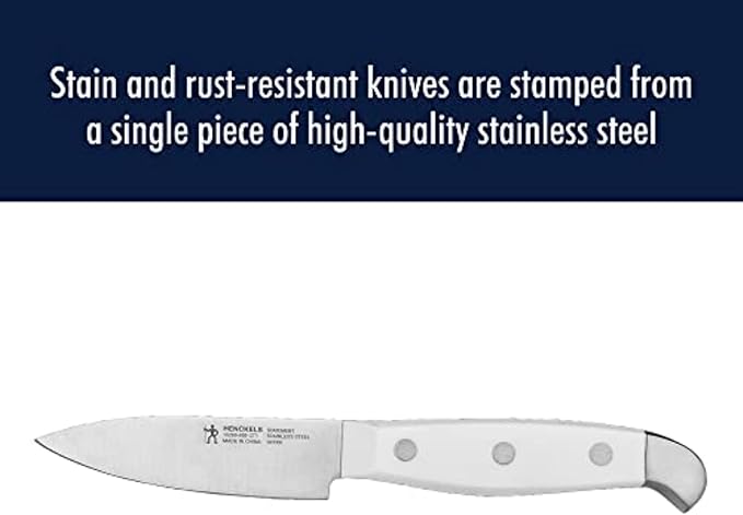 HENCKELS Statement Razor-Sharp 15-Piece White Handle Knife Set with Block, German Engineered Knife Informed by over 100 Years of Mastery - Image 6