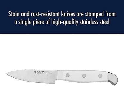 HENCKELS Statement Razor-Sharp 15-Piece White Handle Knife Set with Block, German Engineered Knife Informed by over 100 Years of Mastery - Image 6
