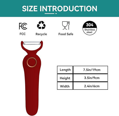 3-in-1 Electric Peeler | Auto Blade for Fruits/Vegetables | 3 Interchangeable Blades | Type-C Charging,Battery Capacity 1500 mAh | Kitchen, Travel, Camping - Image 2