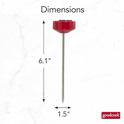 GoodCook Everyday Digital Food Thermometer Instant Read with Stainless Steel Probe, Fahrenheit & Celsius Display & Includes Storage Sleeve, Red - Image 3