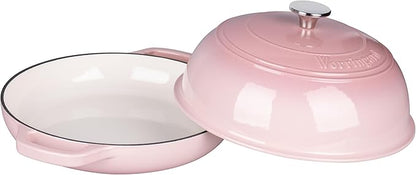 VORRINGARD Enameled Cast Iron Dutch Oven Pot with Lid, Bread Oven for Sourdough Bread Baking, Dutch Ovens with Bread Proofing Basket& Baking Supplies Set, 6 Quart, Pink