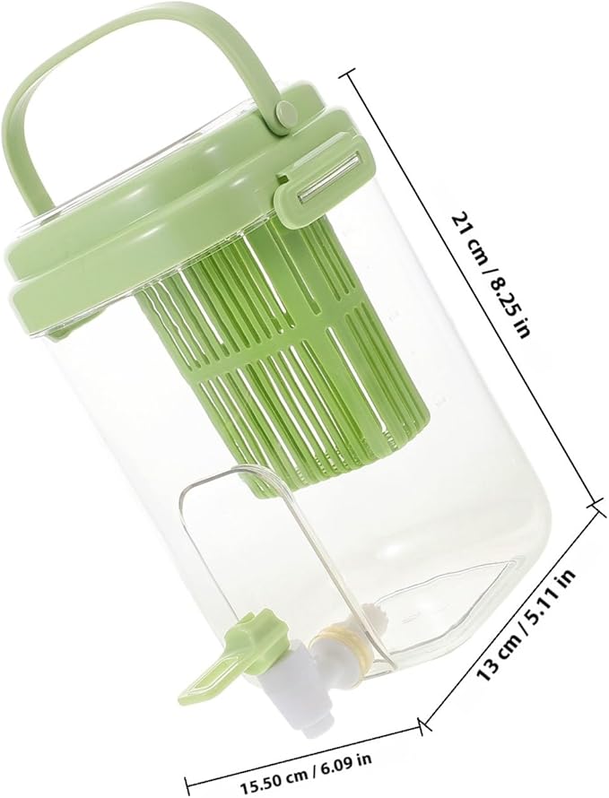 ABOOFAN Drink Dispenser for Fridge with Filter Screen, 2L Leak-proof Plastic Beverage Dispenser with Spigot for Iced Tea, Lemonade, Juice, Water Pitcher Container for BBQ, Picnic & Partie