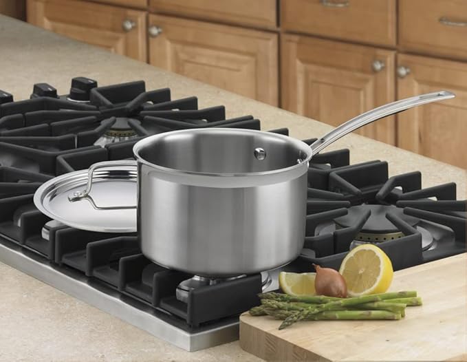 Cuisinart MCP193-18N Multiclad Pro Triple Ply Stainless 3-Quart Skillet, Saucepan w/Cover - Image 2