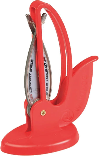 Warthog V-Sharp CURVE Professional Knife Sharpener System, 25 Degree Angle Knife Sharpener, 325 Grit Diamond Hones, Kitchen Tools, Easy to Use, Lightweight, No Adjustments, Ultra Compact, Red by WarthogSharpeners