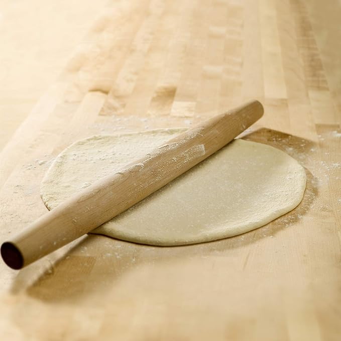 French Rolling Pin (17 Inches) –WoodenRoll Pin for Fondant, Pie Crust, Cookie, Pastry, Dough –Tapered Design & Smooth Construction - Essential Kitchen Utensil - Image 3