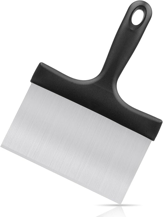 Grill Scraper, Griddle Scraper, Food Scraper with Handle for Blackstone Grill Accessories,Outdoor Barbecue Tools,Stainless Steel Scraper for Blackstone, Flat Top Grill Cleaning, Easy to Remove Stain by Unknown