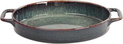 12" x 8" Porcelain Oval Casserole Dishes - Baking Dish for Oven, 1.6 QT Ceramic Lasagna Pans, Oven Safe Bakeware for Kitchen Cooking, Cake, Banquet and Dinner