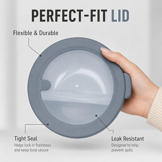Mixing Bowls with Lids, 8-Piece Airtight Leak-Proof Nesting BPA-Free Bowl Set for Kitchen & Food Storage, Large 4200ml Capacity, Microwave & Dishwasher Safe