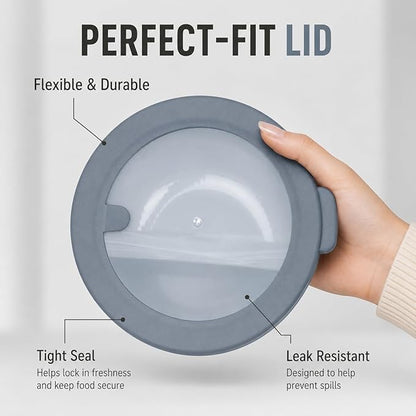 Mixing Bowls with Lids, 8-Piece Airtight Leak-Proof Nesting BPA-Free Bowl Set for Kitchen & Food Storage, Large 4200ml Capacity, Microwave & Dishwasher Safe