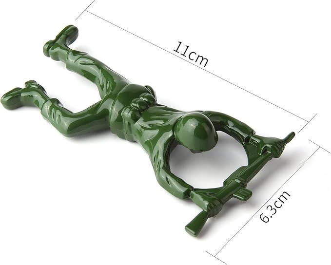 Creative 3D Army Man Bottle Opener,Unique Easy Opening Bottle Opener for Beer and beverage （Green ）