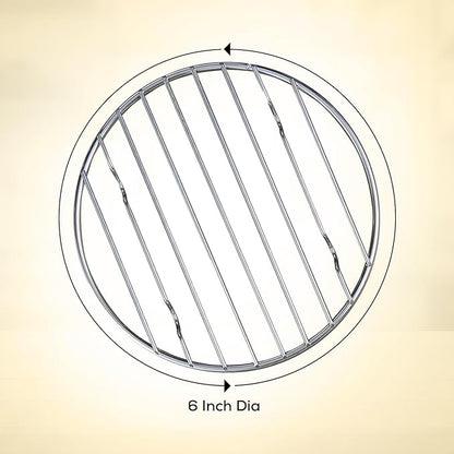 Mrs. Anderson's Baking Professional Round Cooling Rack, Heavy Duty Steel, 6 x 6 x 0.5-Inches