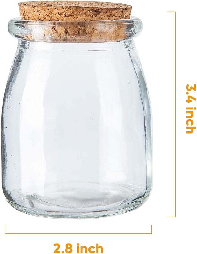 Brajttt Mini Yogurt Jars 30 Pack, 7 oz Glass Favor Jars with Cork Lids, Pudding Containers with Lids, Mason Jar Wedding Favors Honey Pot with Label Tags and String - Image 2