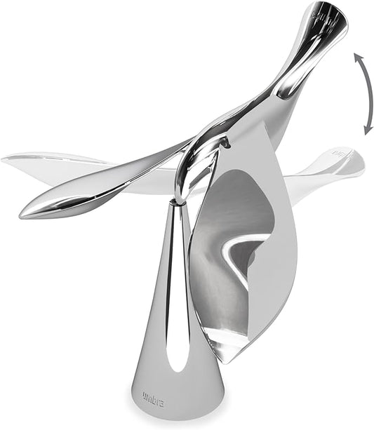 Umbra Tipsy Bottle Opener – Balancing Bird Sculptural Bar Tool and Accessory, Chrome