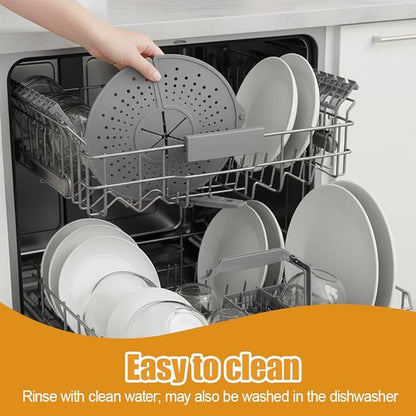 Splatter Screen Guard for Frying Pan, 14×12.7Inch Foldable Splatter-Proof Hollow Pan Silicone Cover for Cooking & Frying